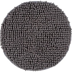 Tapijtenloods Fluffy - Badmat Hoogpolig - Soft Touch - Grijs- 55 CM ROND