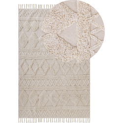 Beliani DIDIM - Laagpolig-Beige-Katoen