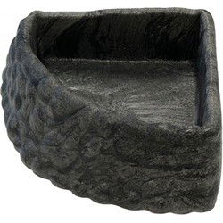 Repto deco corner dish grey l