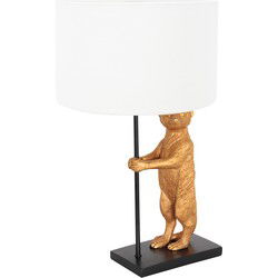 Anne Lighting - tafellamp - Animaux - zwart - metaal stof - Ø 30cm - E27 - 8223ZW