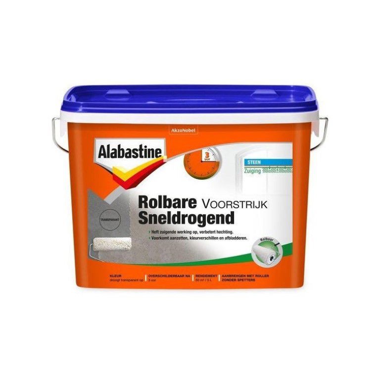 Rolbare voorstrijk sneldrogend transparant 5l - 