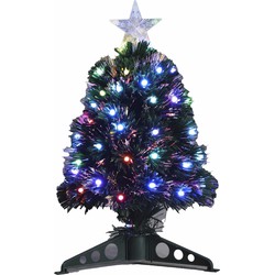 Kerstboompje met 45 gekleurde LED lampjes 45 cm - Kunstkerstboom