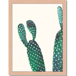 Cactus - Fotoprint in houten frame - 30 X 40 X 2,5 cm