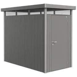 BIOHORT | Berging HighLine | Kwarts Grijs Metallic | Formaat HS | 275 x 155 cm | Standaard deur
