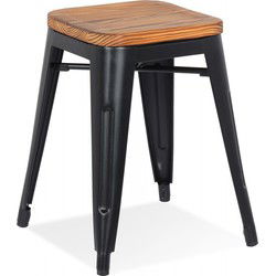 PEPINO lage kruk 40x40x45 cm Zwart