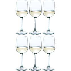 6x Wijnglas/wijnglazen Versailles voor witte wijn 280 ml - Wijnglazen
