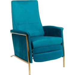 Kare Fauteuil Lazy Velvet Blue