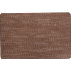 6x Rechthoekige onderzetters/placemats voor borden bruin vinyl 29 x 44 cm - Placemats