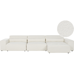 Beliani HELLNAR - Modulaire Sofa-Wit-Bouclé