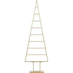 House of Seasons Decoratie Kerstboom - L50 x B15 x H152 cm - Metaal - Goud