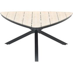 Edison tafel - triangelvorm - 170 cm-carbon black-light teak Vironwood