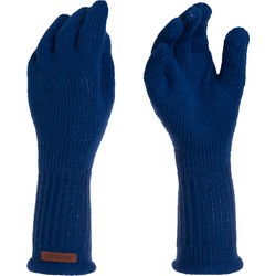Knit Factory Lana Gebreide Dames Handschoenen - Polswarmers - Kings Blue - One Size