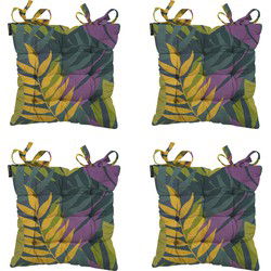 Madison -  Zitkussen Toscane Iven green - Ca. 46x46 cm - Set van 4