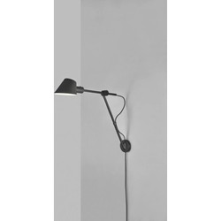 Moderne, minimalistische en multifunctionele design wandlamp - zwart
