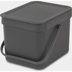 Sort & Go afvalemmer, 6 liter - Grey