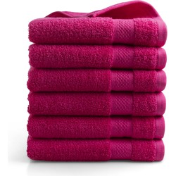 DoubleDry Handdoek Hotel Collectie - 6 stuks - 50x100 - roze