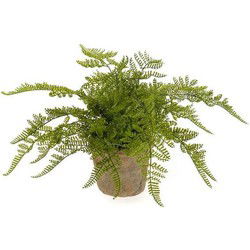 Emerald Kunstplant Varen Groen - In Pot - Kamerplant GroeneVaren - Kunstplanten