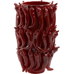 Light&living Vaas deco 26,5x25x39 cm PEPPER keramiek rood