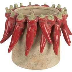 Clayre & Eef Bloempot Beige Terracotta