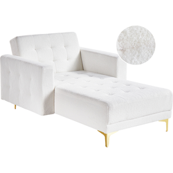 ABERDEEN - Chaise longue - Gebroken wit - Universeel - Bouclé
