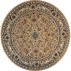 Nain Klassiek - Rond - Laagpolig Oosters Vloerkleed - Vintage Tapijt - Beige- 240 CM ROND
