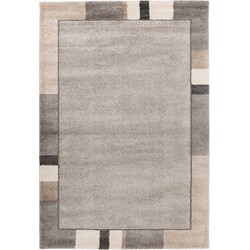 Livia Modern Lijstmotief - Taupe VLOERKLEED