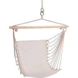 Hangmat stoel / hangende stoel beige 100 x 60 cm - Hangstoelen