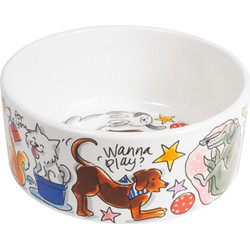 BLOND AMSTERDAM VOERBAK DOG LOVE 15,5 CM