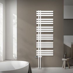 Badkamer radiator middenaansluiting 500x1400 mm wit met onderaansluitset LuxeBath