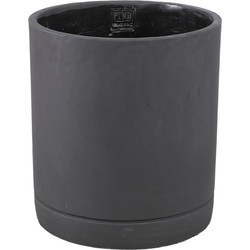 PTMD Bloempot Vik - 24x24x27 cm - Cement - Donker paars