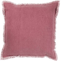 Dutch Decor BURTO - Kussenhoes XL - gewassen katoen - 70x70 cm - pruim roze - tbv kussens van 70x70 cm - Dutch Decor