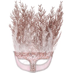 Mask With Feathers Pink - Nampook