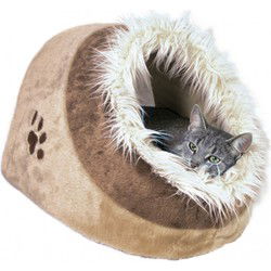 TRIXIE KATTENMAND IGLO MINOU BEIGE / BRUIN 41X35X26 CM