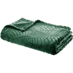 Flanellen fleece plaid Tropical - Groen - L 125 x 150 cm