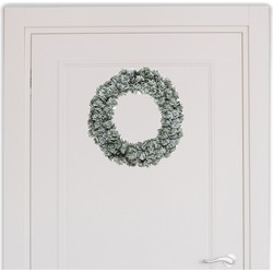 Kerst krans groen met sneeuw 40 cm dennenkransen versiering/decoratie - Kerstkransen