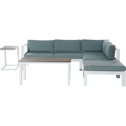 Beliani MESSINA - Loungeset-Wit-Aluminium