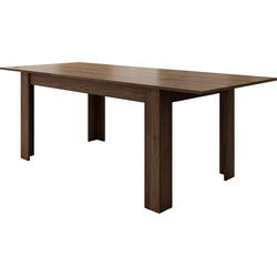 Meubella - Eetkamertafel Uverta - Donker eiken - 220 cm - Uitschuifbaar