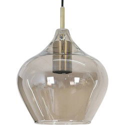 Light & Living - hanglamp - Rakel - brons - glas - Ø 20cm - E27 - 2937427