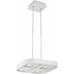 Hanglamp boven eettafel wit design LED 4x5W 302x302mm