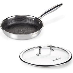 Rosmarino HexaPRO Koekenpan met deksel - Koekenpan 24 cm - Pannen met glazen deksel - Koekenpannen - RVS Koekenpan