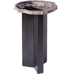 PTMD Bijzettafel Jisse - 30x35x53 cm - Hout - Zwart