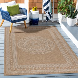 Natur Vloerkleed Kumar Buitenkleed Sisal Laagpolig Indoor en Outdoor Beige- 240x340 CM