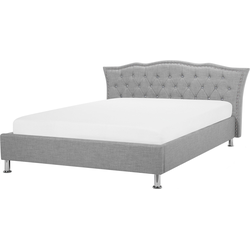 Beliani METZ - Tweepersoonsbed-Grijs-Polyester