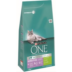 Kattenvoer one sensitive rijk aan kalkoen & rijst brokjes 1,5 kg