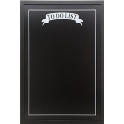 1x Zwarte takenlijst krijtborden 40 x 60 cm met witte krijtjes - Krijtborden