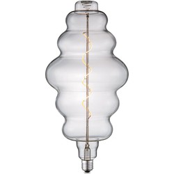 Edison Vintage LED filament lichtbron Spiraal - Helder - 18/18/38cm - geschikt voor E27 fitting - Dimbaar - 4W 280lm 3000K - warm wit licht