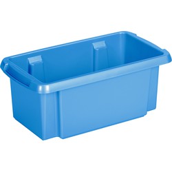 Sunware opslagbox kunststof 7 liter blauw 38 x 21 x 14 cm - Opbergbox