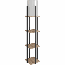 Lamp met 3 vierkante planken H135 cm - NORA