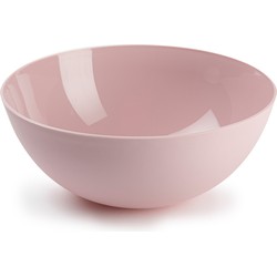 Plasticforte Serveerschaal/Saladeschaal - D25 x H10 cm - kunststof - roze - 2,5 liter - Serveerschalen