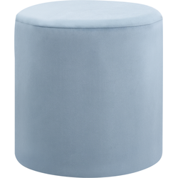 Beliani LOVETT - Poef-Blauw-Fluweel